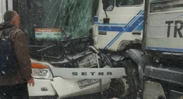 teška prometna nesreća, snijeg