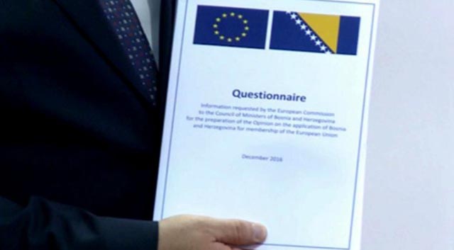 BiH danas predaje odgovore na Upitnik Europske komisije