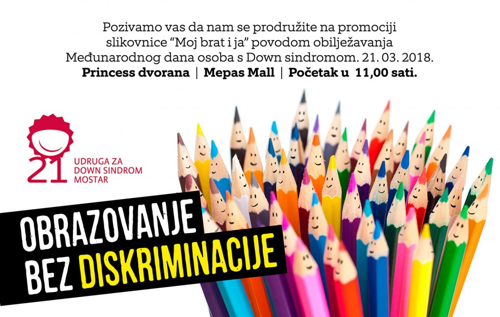 Mostar: 21.3. obilježava se Svjetski dan osoba sa Down sindromom