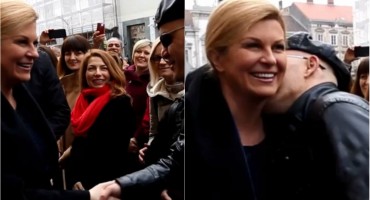 Kolinda Grabar Kitarović, karlovac, POLJUBIO PREDSJEDNICU