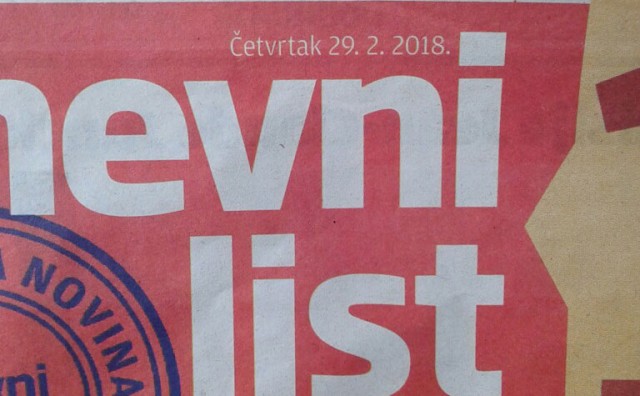 Cijeli svijet je ušao u ožujak osim BiH: Novine izašle 29. veljače 2018.