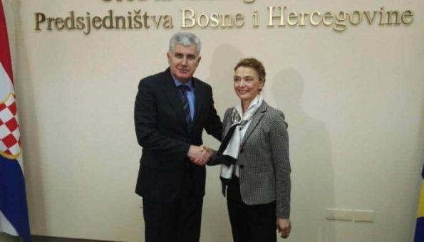 MOSTAR: Šefica hrvatske diplomacije s predsjedateljem Predsjedništva BiH