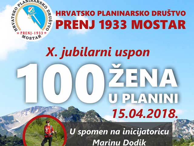 HPD Prenj 1933 Mostar: Uspon 100 žena u planini 2018.