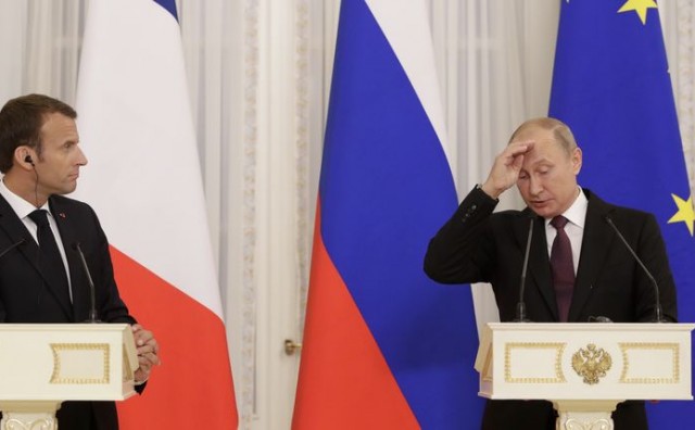 'To je samo zastoj u procesu': Putin i Macron nadaju se da će se Trump i Kim ipak sastati