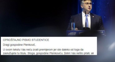 Oproštajno pismo studentice dobilo ovacije Hrvata: 'Dragi gospodine Plenković...'
