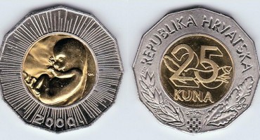 kovanica od 25 kuna, Hrvatska