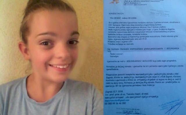Pomozimo maloj djevojčici Tei Ćeškić iz Mokrog (Široki Brijeg)