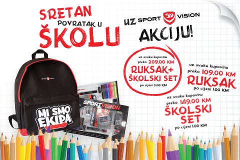 SPORT VISION školarce za školu sprema