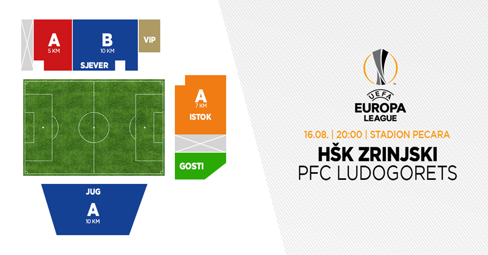 Veliko zanimanje za utakmicu HŠK Zrinjski-Ludogorets