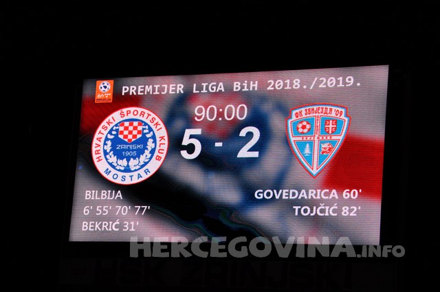 Četiri pogotka Bilbije za veliku pobjedu Zrinjskog nad Zvijezdom