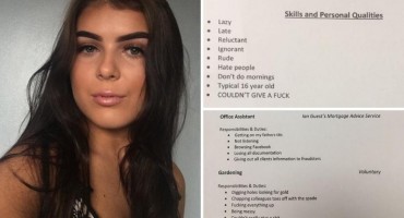 Otac kćeri napisao životopis: 'Lijena je, nepristojna i kasni' 