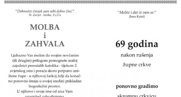 Biskup Komarica blagoslovt će gradilište katoličke crkvice u Bos. Petrovcu