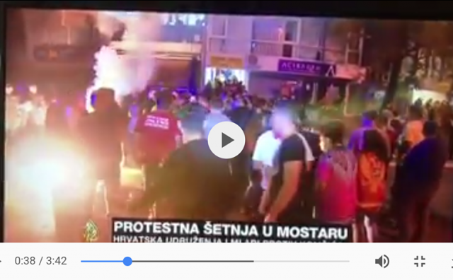 Kako je Al Jazeera Balkans u prilog o prosvjedu u Mostaru ubacila navijače Crne Gore