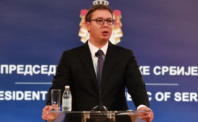 Predsjednik Srbije Aleksandar Vučić optužio je večeras Sjedinjene Države, Veliku Britaniju i Njemačku