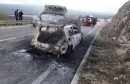 Vozilo u plamenu na magistrali Mostar – Široki Brijeg, promet obustavljen