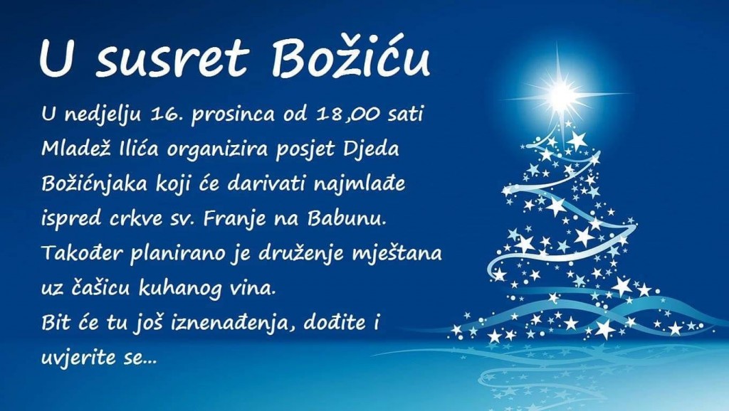 Djed Božićnjak sutra u Ilićima