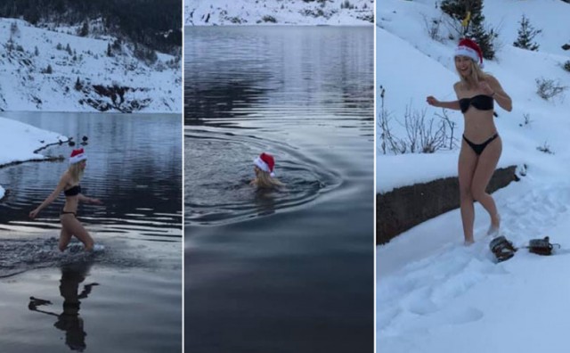 Djevojka iz BiH zaplivala u ledeno hladnom jezeru