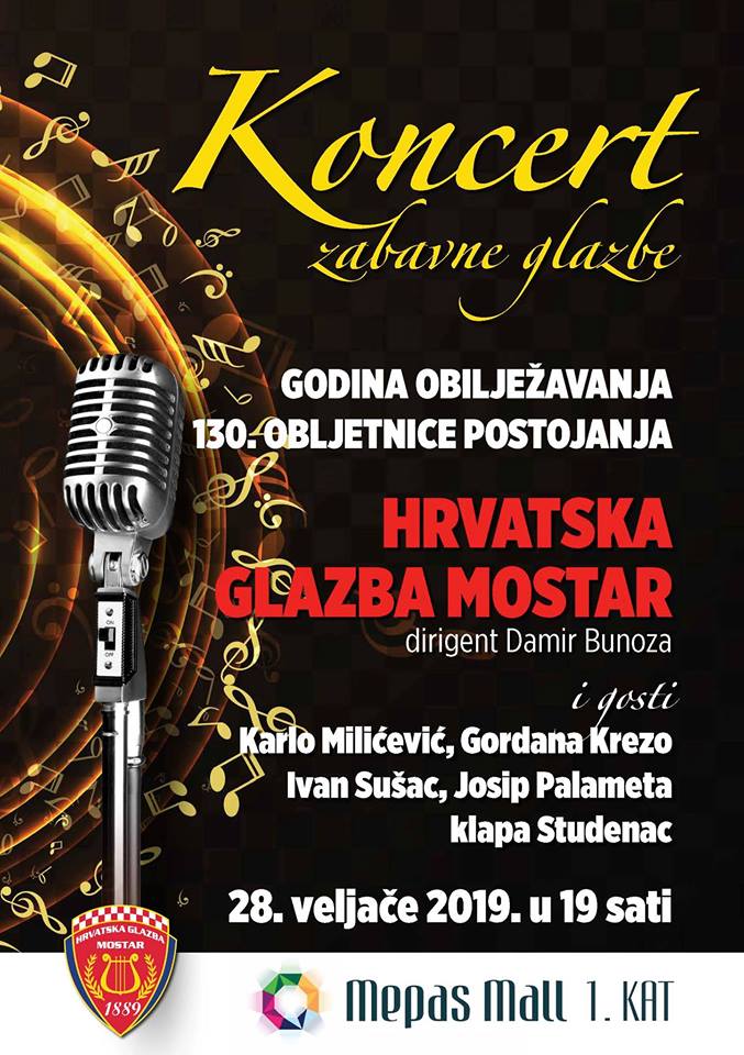 Koncert zabavne glazbe u Mostaru