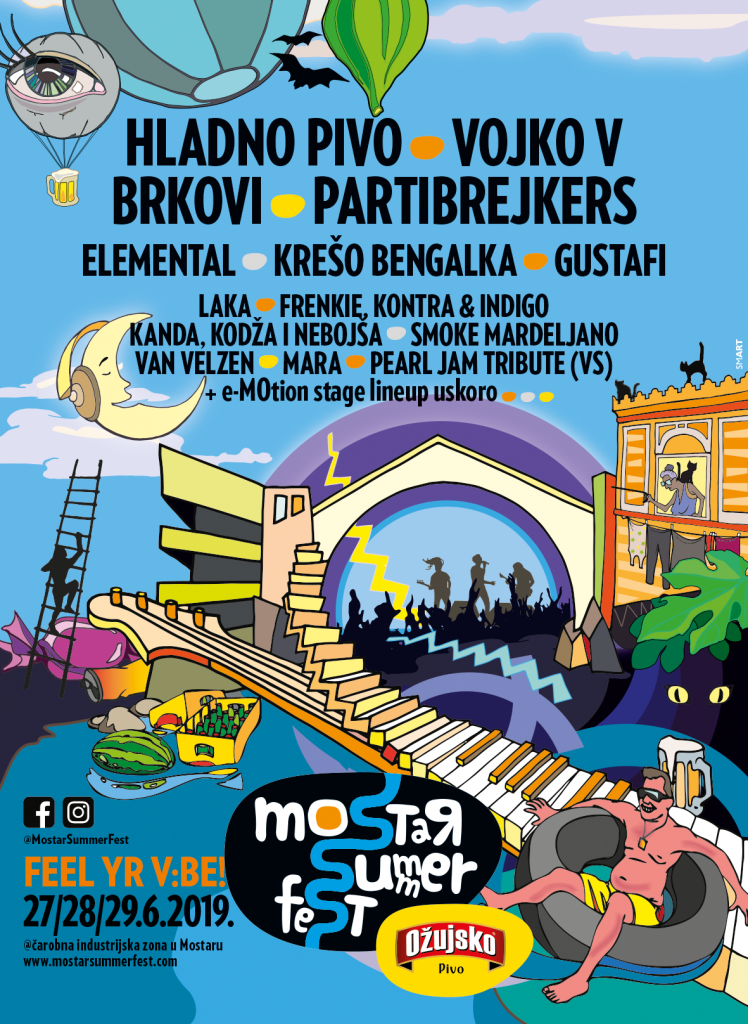Mostar Summer Fest akcija - 3 dana, 3 lokacije, 3 ulaznice + 1 gratis!