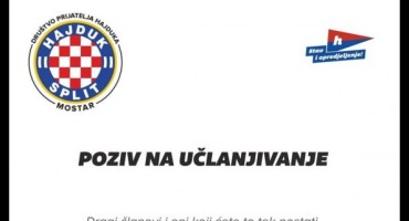 Postanite dio Hajdukove obitelji – učlanjivanje u Tomislavgradu 23. ožujka