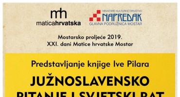  Sutra predstavljanje knjige dr. Ive Pilara 'Južnoslavensko pitanje i svjetski rat'