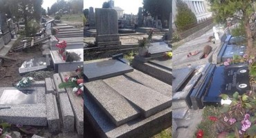 Porazbijano katoličko groblje