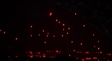 Pogled sa Žovnice na spektakl koji su priredili Ultras-i za svoj 25. rođendan