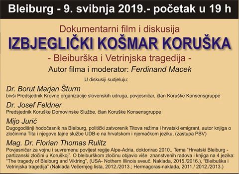 Dokumentarni film i diskusija, 9. svibnja u Bleiburgu