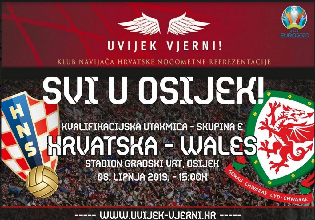 Uvijek vjerni: Predbilježbe za karte Hrvatska-Wales