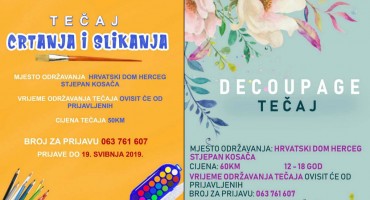 PRIJAVE U TIJEKU: Škola crtanja, slikanja i decoupage tečaj na jednom mjestu