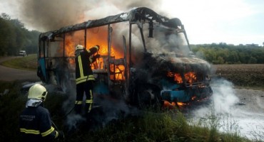 autobus, požar