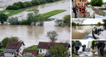  Dramatično u Hrvatskoj Kostajnici: Vodostaj Une opet počeo rasti, štite se kuće 