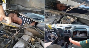 Migranti se nagurali pod haubu i kontrolnu ploču automobila