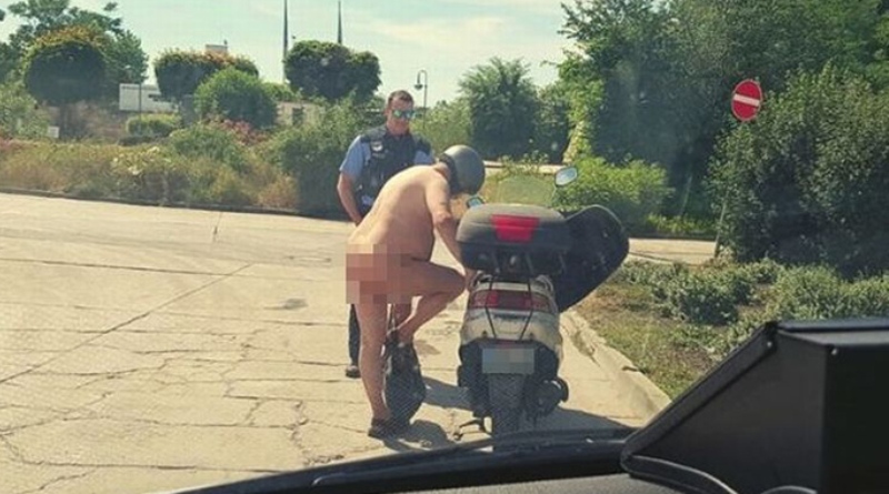 Zaustavili golog muškarca na mopedu: Morao sam se rashladiti