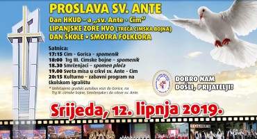 Tradicionalna proslava sv. Ante, dan HKUD – a „sv. Ante – Cim“ i Smotra folklora u Cimu