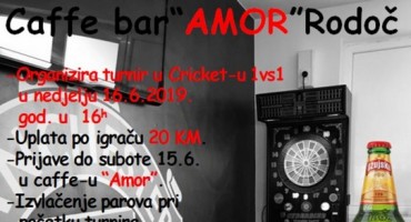 Caffe bar Amor Rodoč organizira turnir u Cricketu 1 na 1
