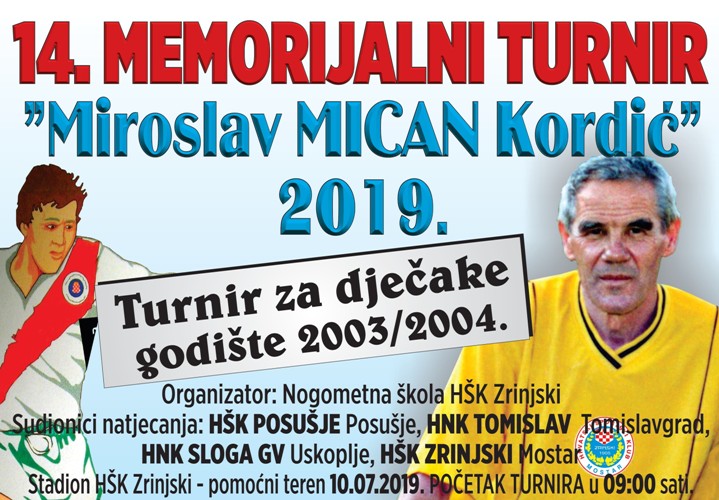 14. memorijalni turnir Miroslav „Mican“ Kordić