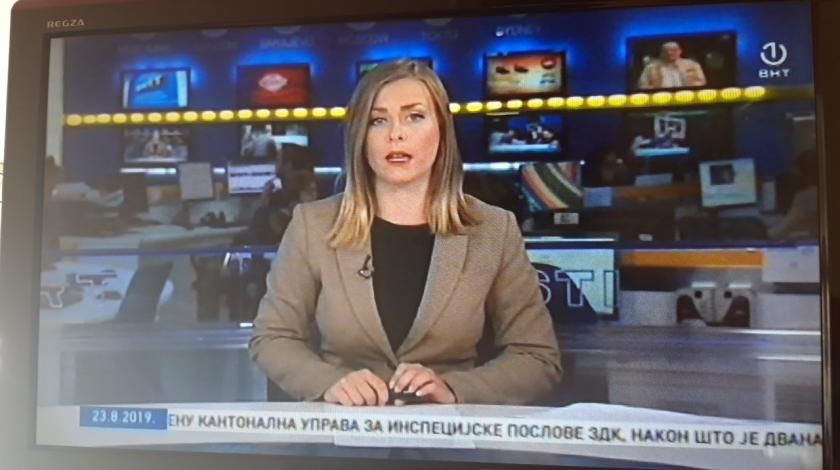 Nagrađena za izvještavanje o grafitima u Uskoplju Amela Pokvić danas prvi put u karijeri vodila vijesti na BHRT-u