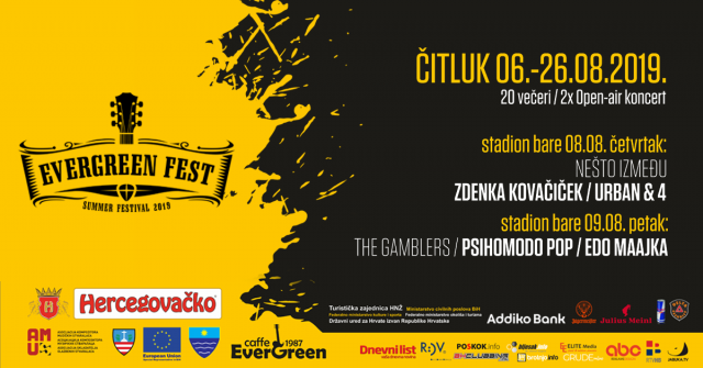Urban & 4, Psihomodo Pop, Edo Maajka i drugi na Evergreen festu u Čitluku