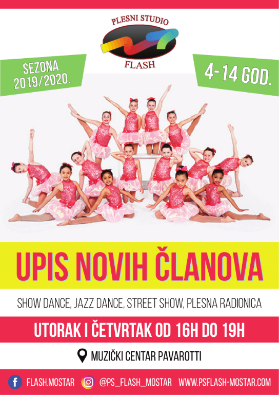 Upis novih članova u Plesni studio “Flash”