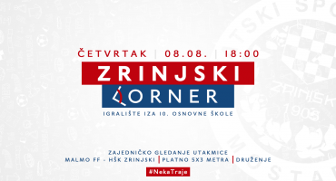 Organizirano gledanje utakmice Malmo - Zrinjski na igralištu kod Desete osnovne škole