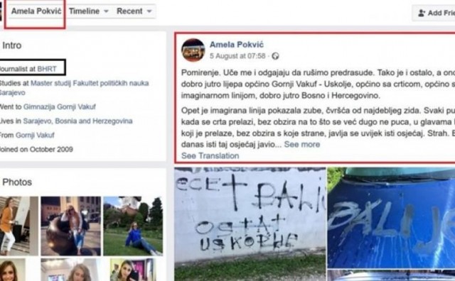 Pogledajte što je novinarka BHRT-a, inače sestra Adisa Pokvića pisala protiv Hrvata