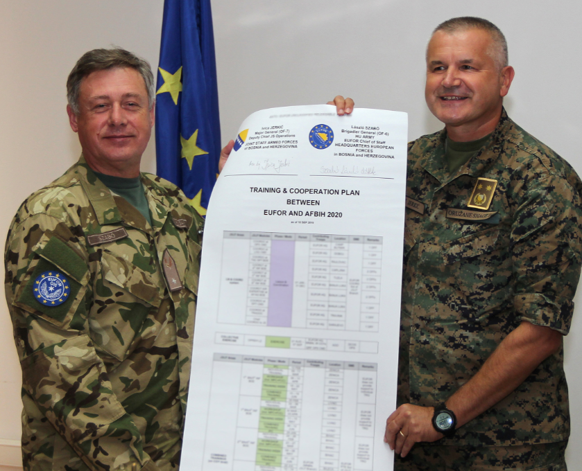 EUFOR i Oružane snage BiH potpisali Plan obuke i suradnje za 2020. godinu