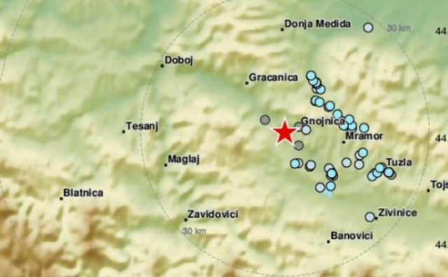 Novo podrhtavanje tla u BiH: Registriran zemljotres na području Tuzle