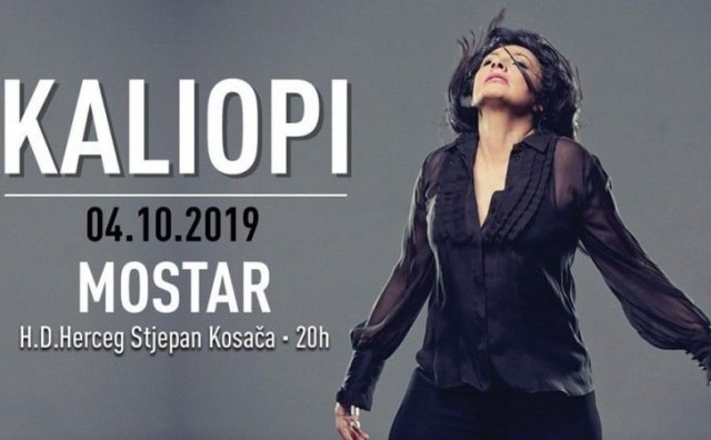 Kaliopi turneju započinje koncertom u Mostaru