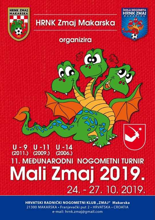Međunarodni nogometni turnir Mali Zmaj 2019 - starta sa 87 ekipa iz 6 država !