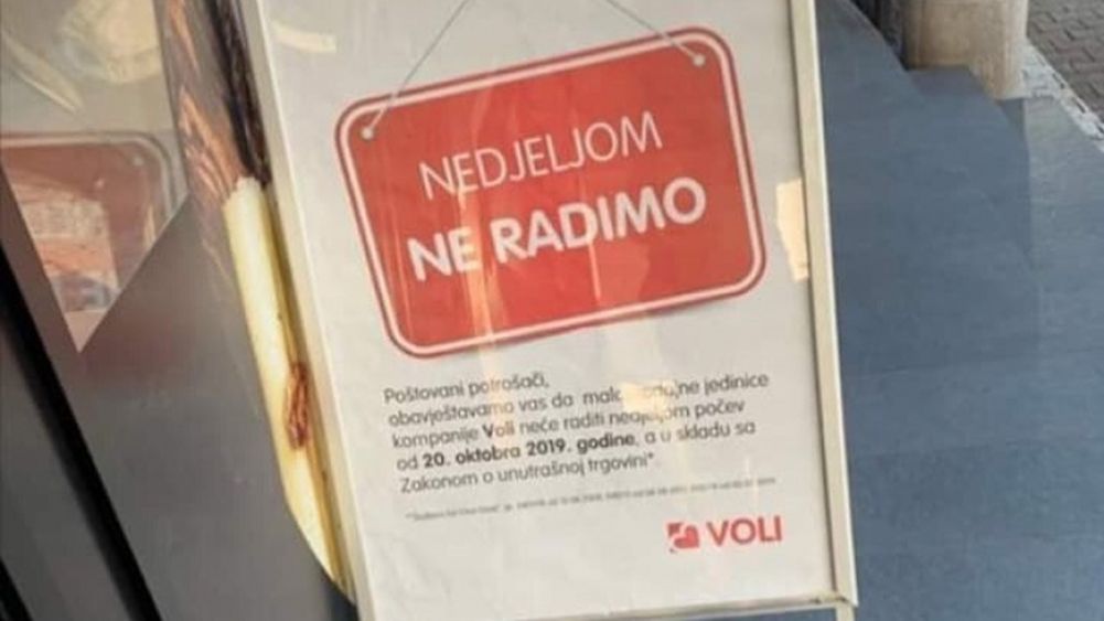 Crna Gora: Prva neradna nedjelja za zaposlene u trgovinama