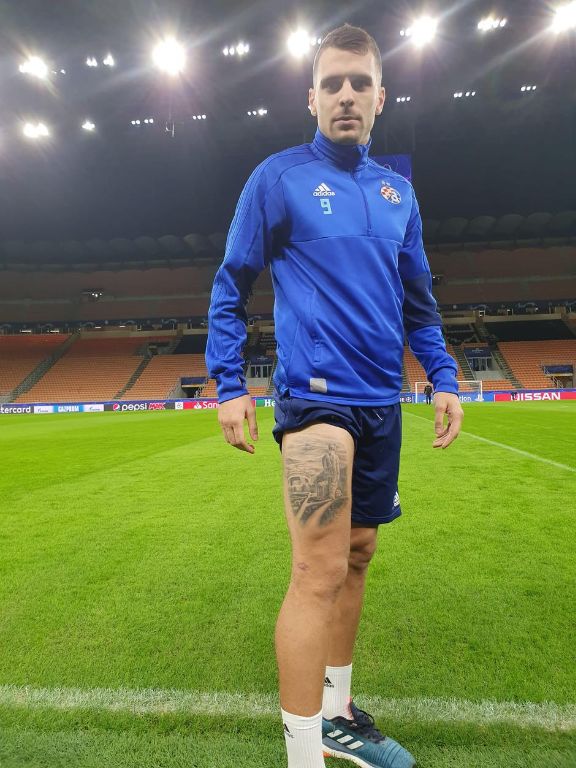 Komnen Andrić tetovaža,Dinamo,San Siro
