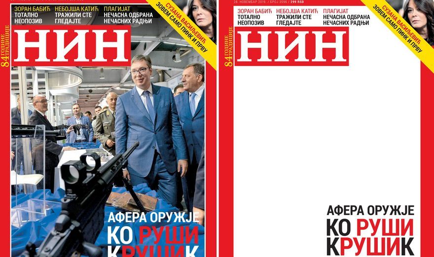 Srbija: Tjednik NIN prinuđen promijeniti naslovnicu zbog Vučićeve fotografije