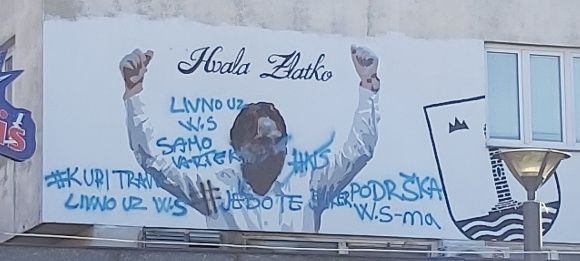 Išaran mural Zlatka Dalića u centru Livna